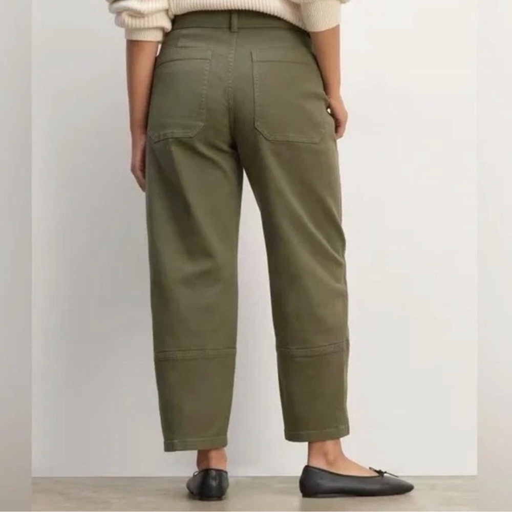 Everlane Barrel Pant Olive Green - Picture 2 of 7